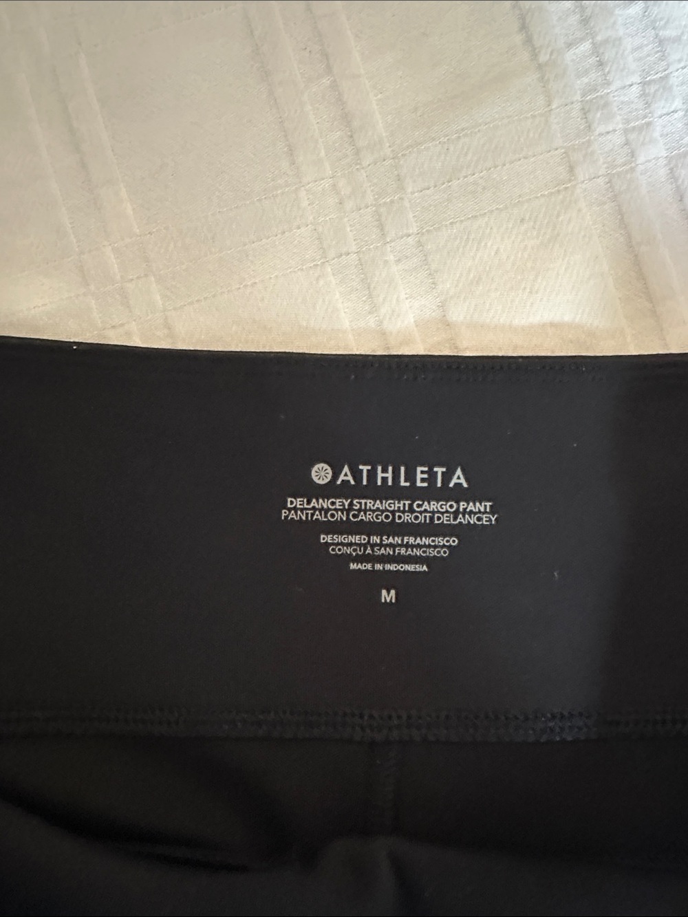 Athleta Delancey Straight Cargo Pants, Black - Picture 3 of 4